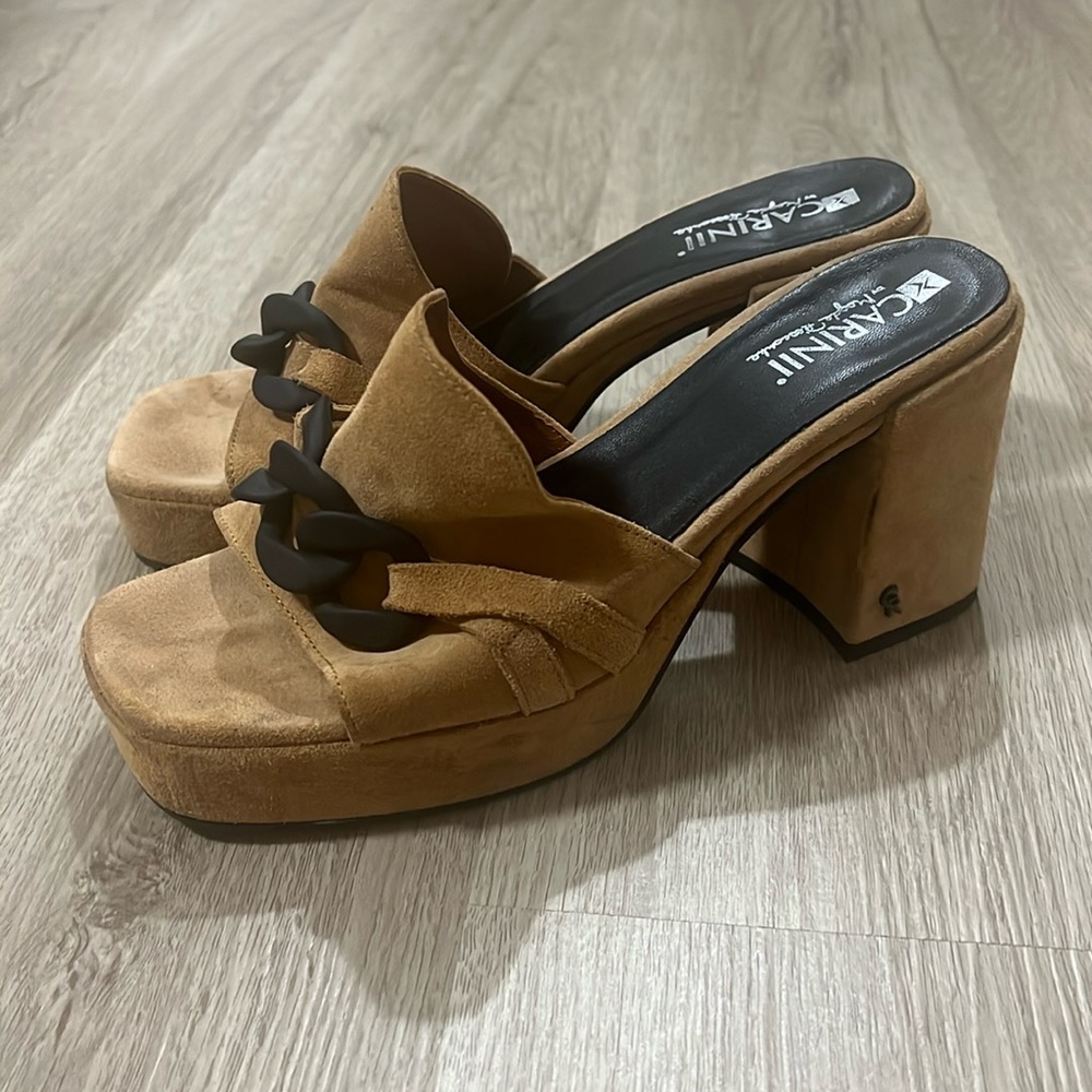 Suede Platform Sandals Size 40